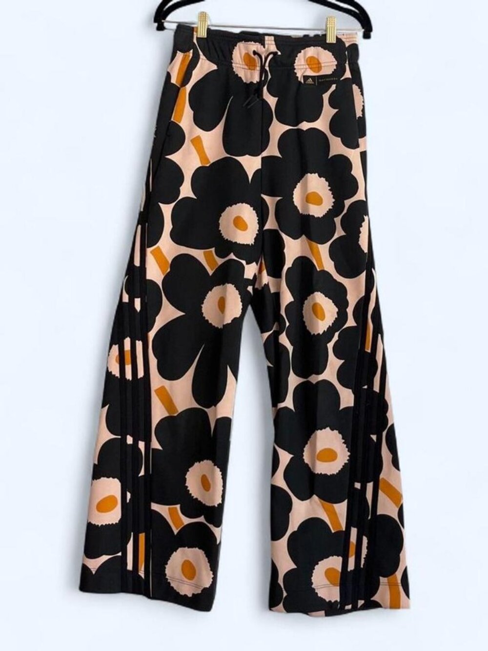 Marimekko x Adidas sold out flower printed black limited edition fleece joggers
